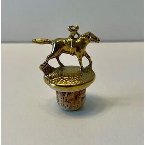Blanton's Gold Edition Bourbon Bottle Stopper Letter S Horse Jockey Cork Topper